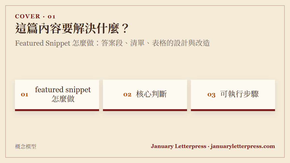 Featured Snippet 怎麼做：答案段、清單、表格的設計與改造